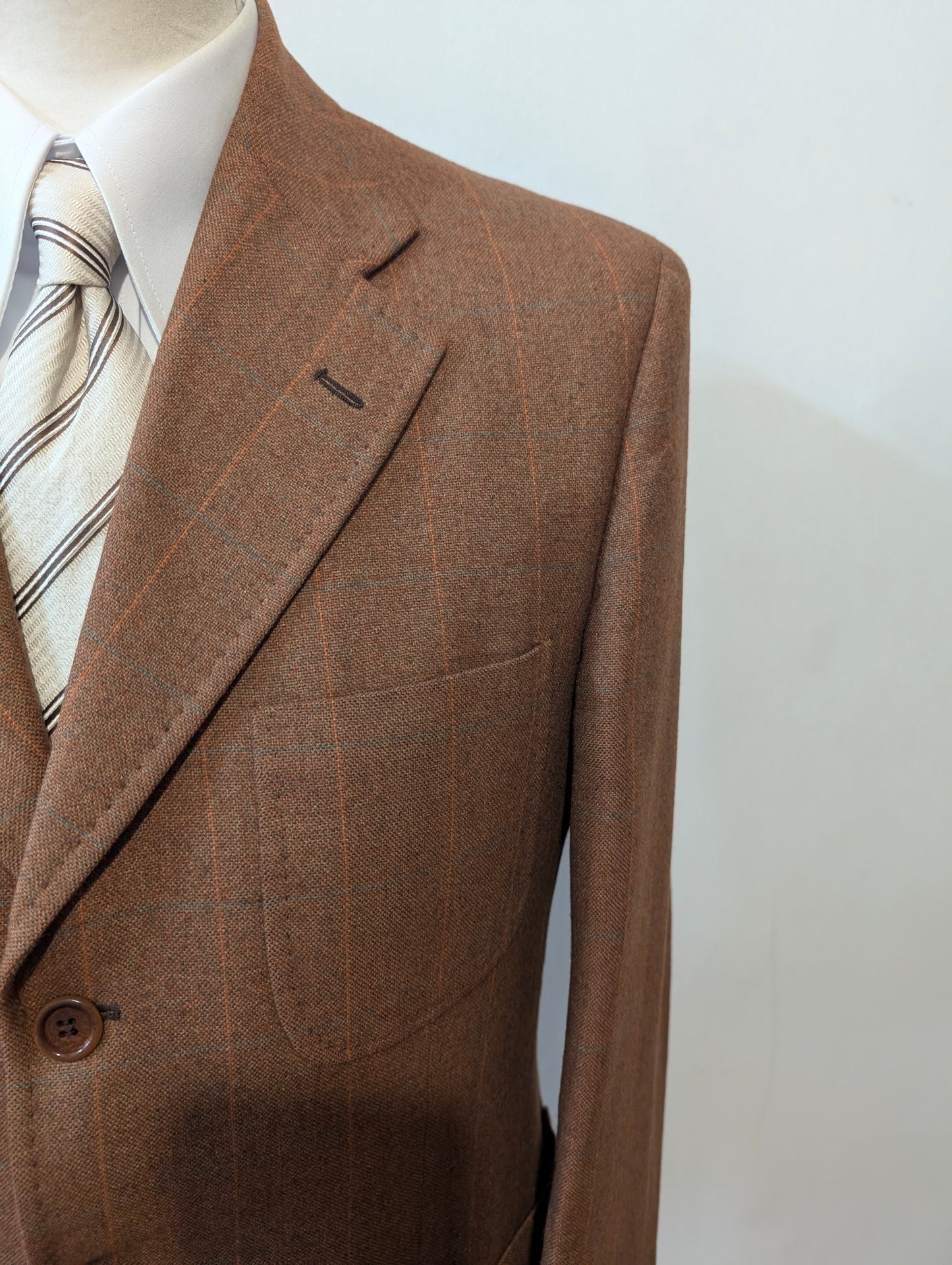 Veste marron en laine soie et cachemire