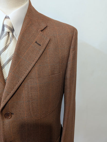 Veste marron en laine soie et cachemire