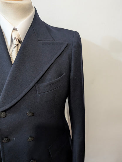 Veste croisé bleu marine en laine