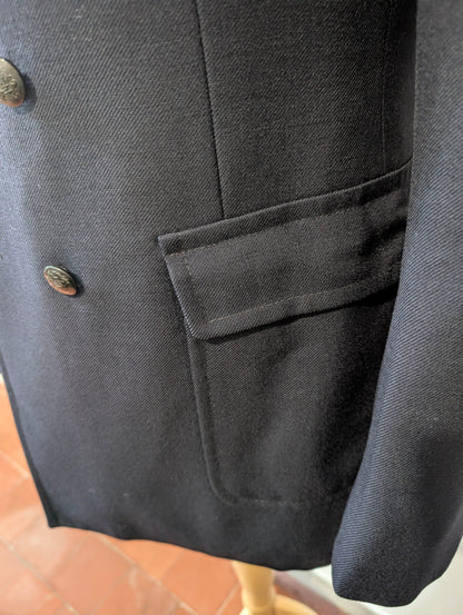 Veste croisé bleu marine en laine