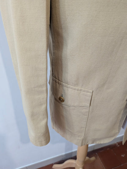 Veste beige en lin coton