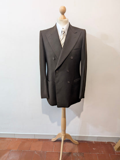 Veste croisé marron en laine