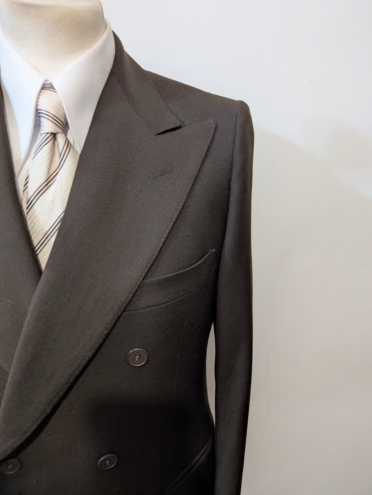 Veste croisé marron en laine