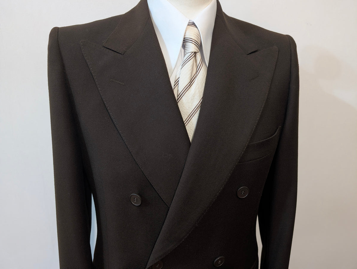 Veste croisé marron en laine