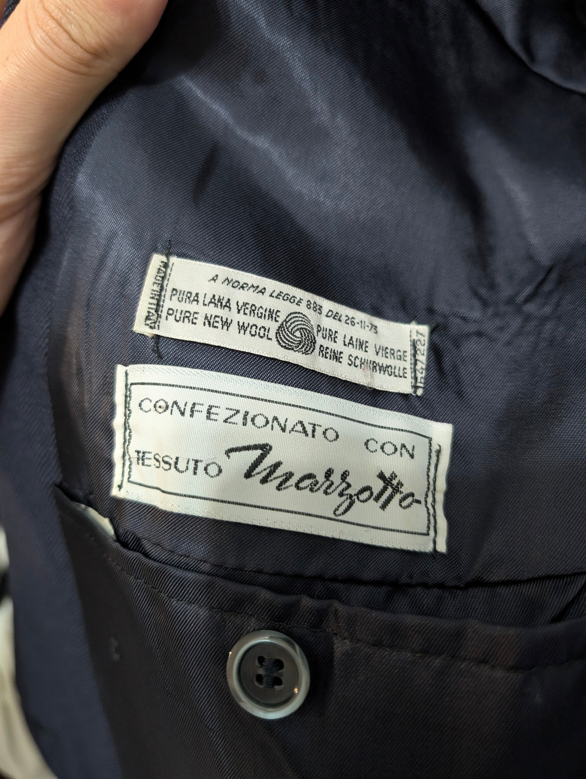Veste croisée bleu marine