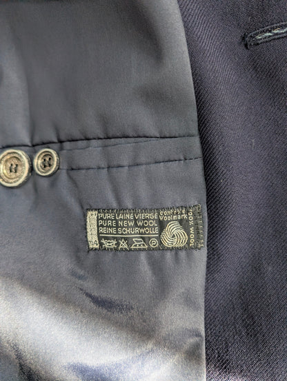 Veste croisée bleu marine en laine