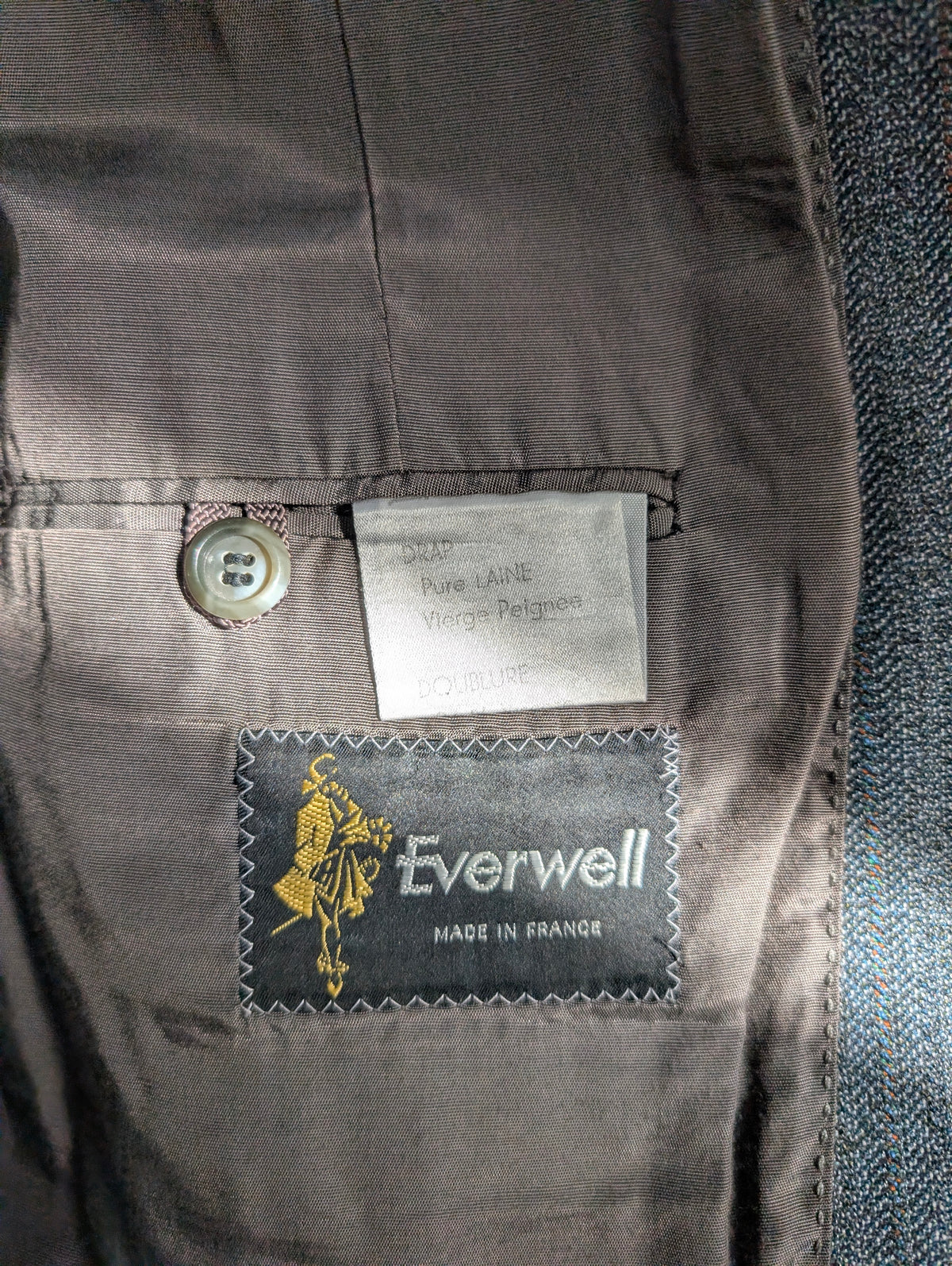 Veste gris vert en laine