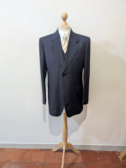 Costume 3 pièces bleu marine en laine froide