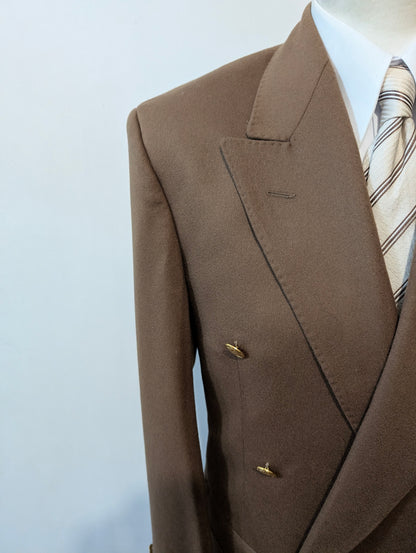 Veste marron en laine et cachemire