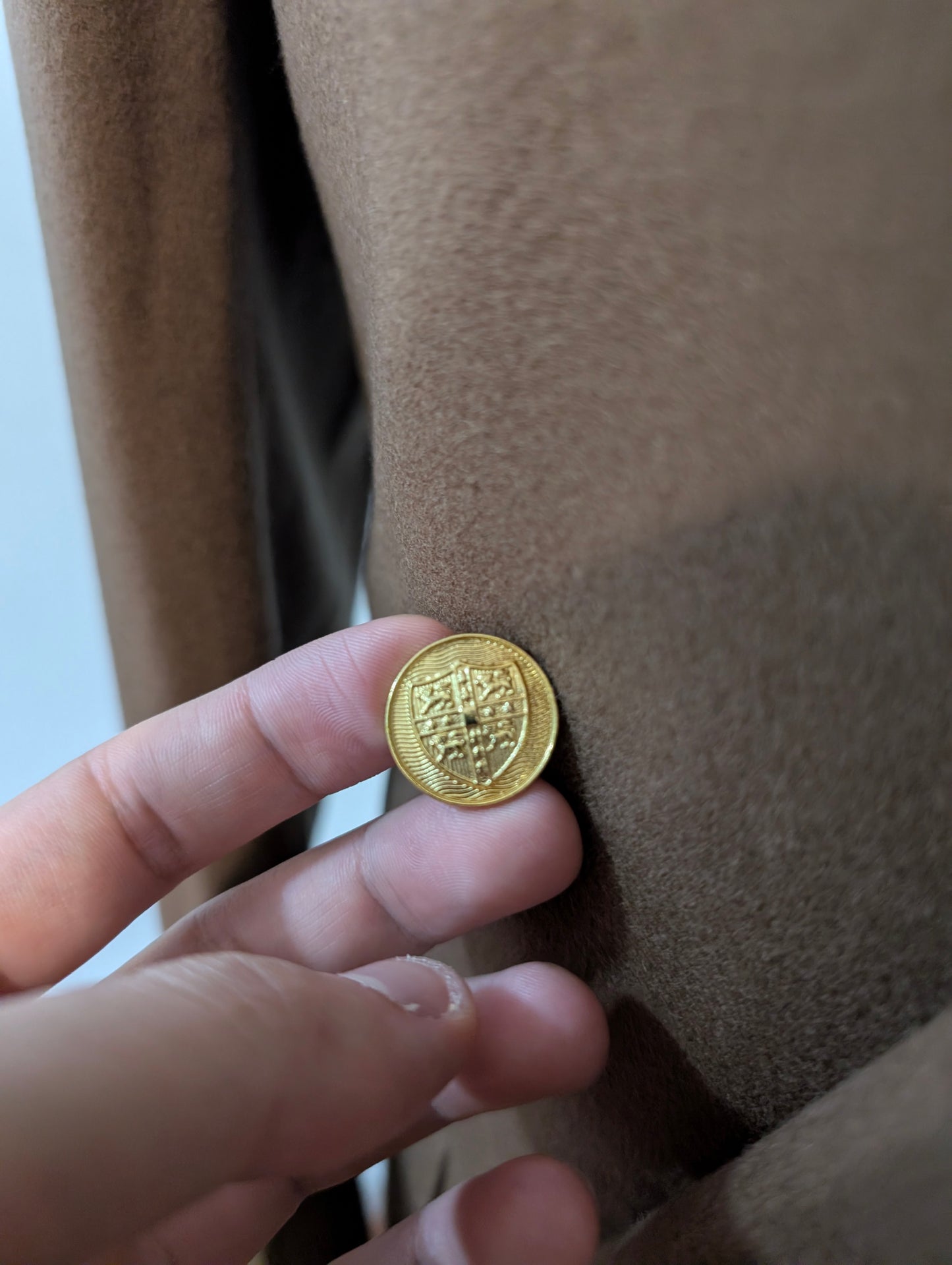Veste marron en laine et cachemire