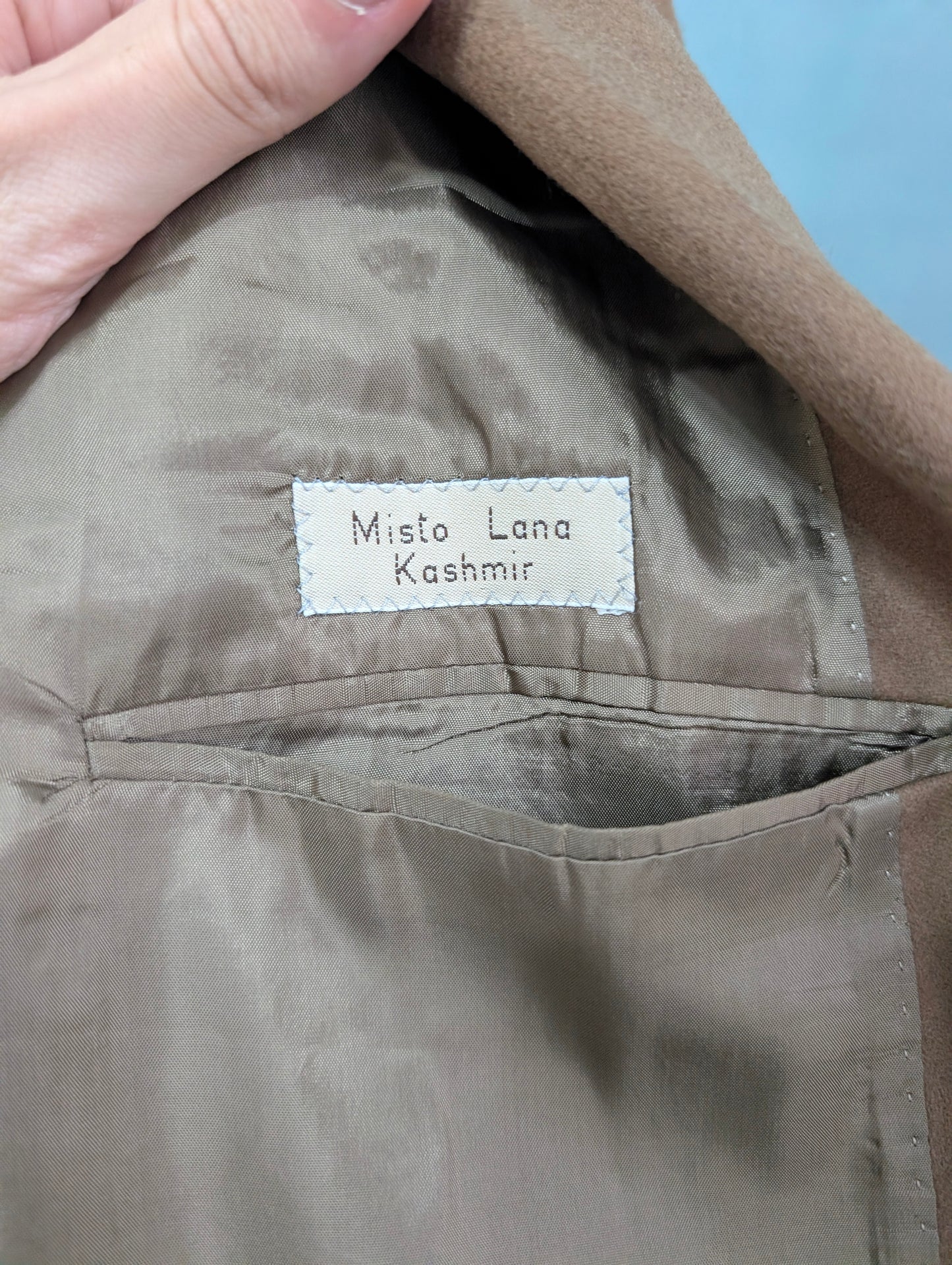 Veste marron en laine et cachemire
