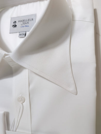 White French Collar Shirt | 100% 2-Ply Cotton Twill