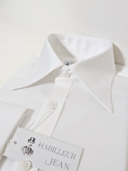 White French Collar Shirt | 100% 2-Ply Cotton Twill