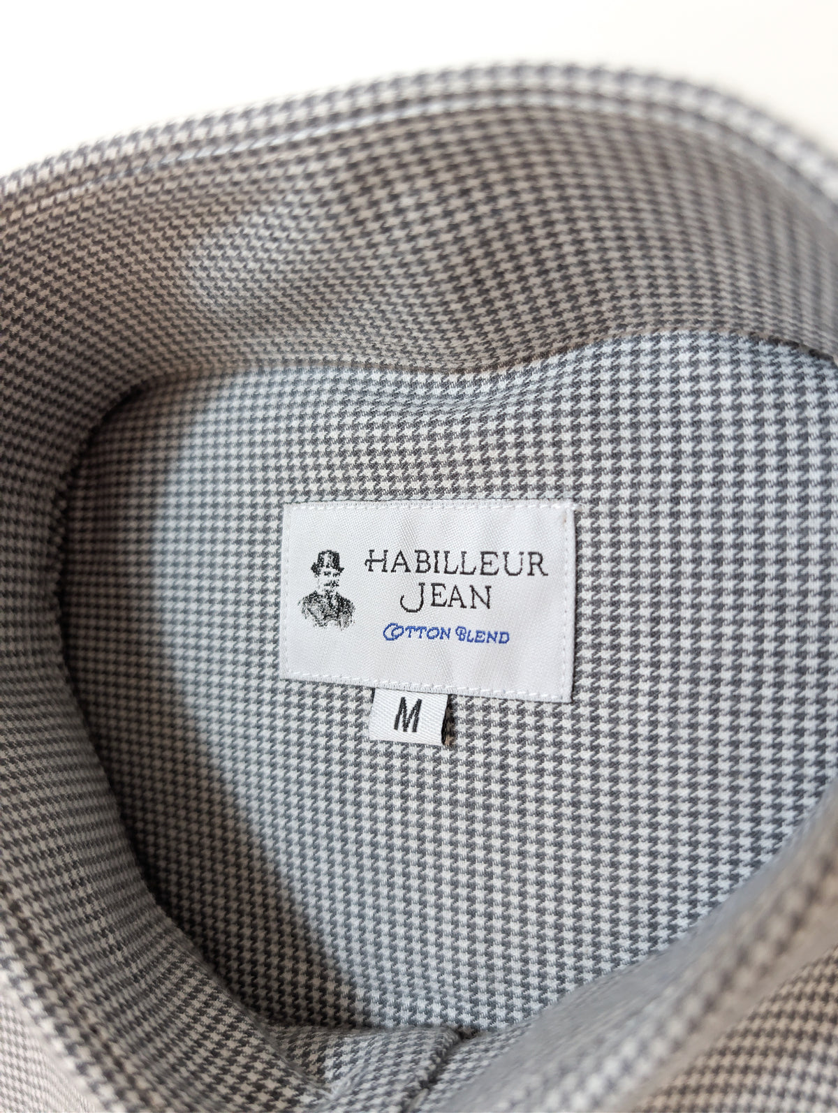 Chemise popover en flanelle à motif pied-de-poule noir