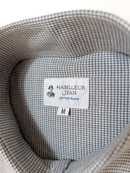 Chemise popover en flanelle à motif pied-de-poule noir