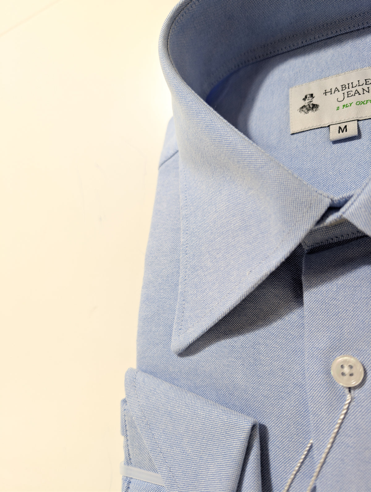 Chemise popover Oxford bleue