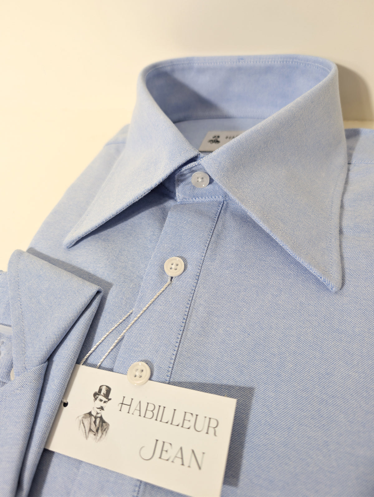 Chemise popover Oxford bleue