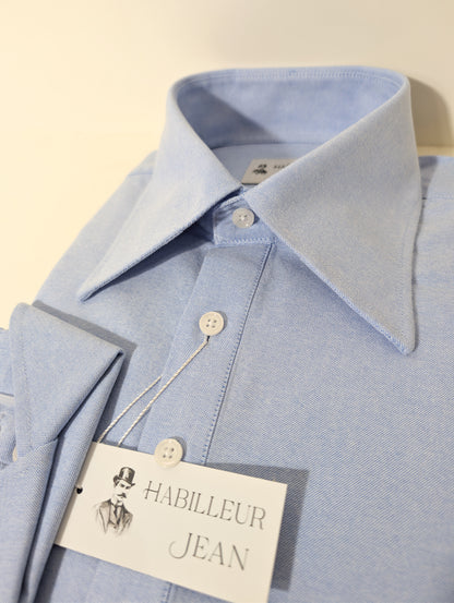 Chemise popover Oxford bleue