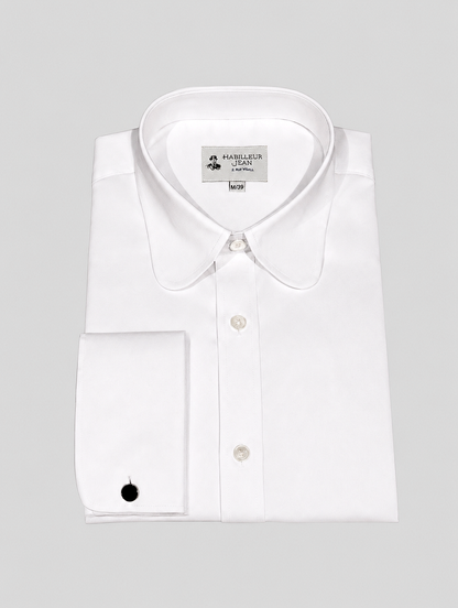 Col boutonné, twill double retors