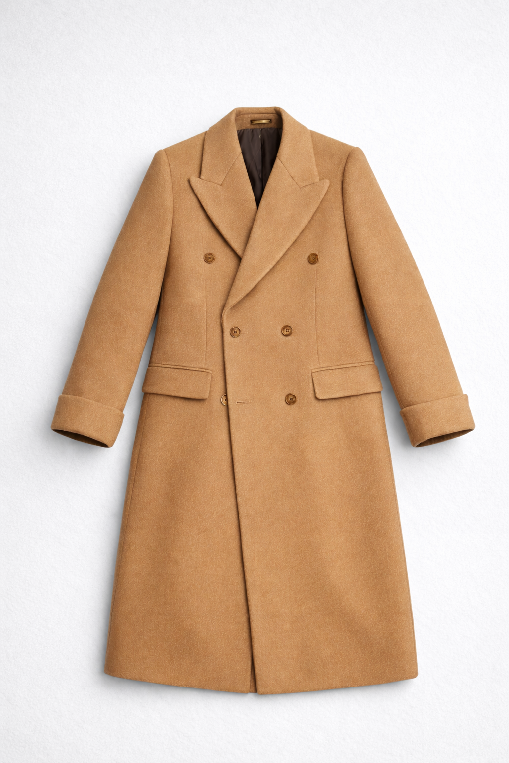 [Edition limité] Manteau croisé Camel en Laine/Alpaga