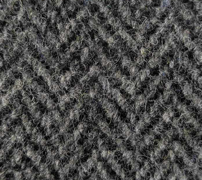 Tweed gris à chevron
