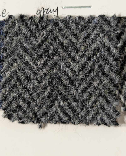 Tweed gris à chevron