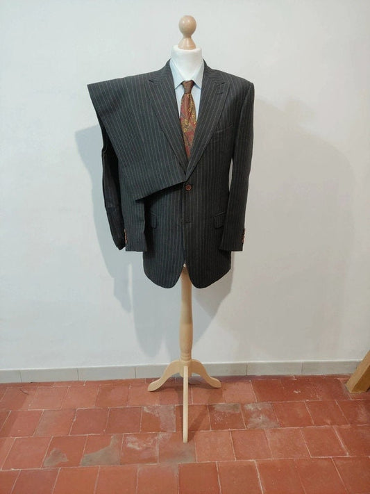 Linen pinstripe suit