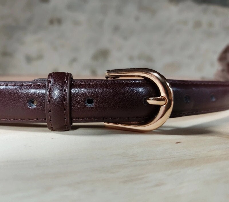 Brown leather belt