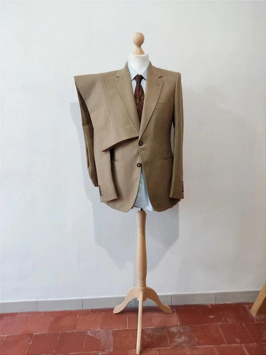 Beige brown flanel suit (Copie)