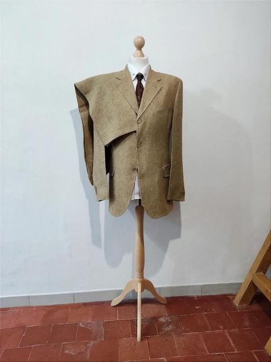 Beige linen suit