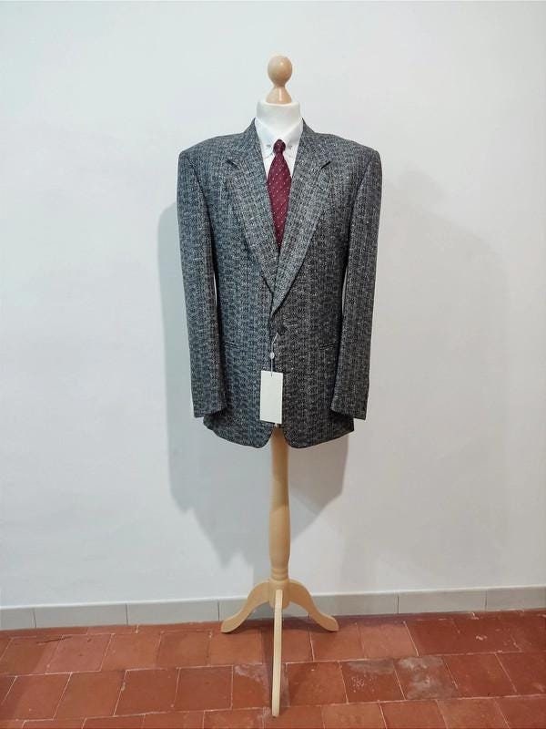 Grey silk wool jacket