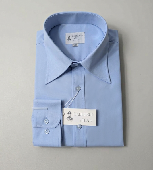 Blue cotton-blend shirt